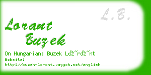 lorant buzek business card